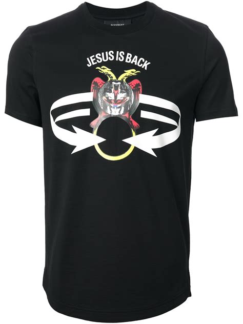 givenchy jesus is back shirt|Givenchy Black Jesus is Back T.